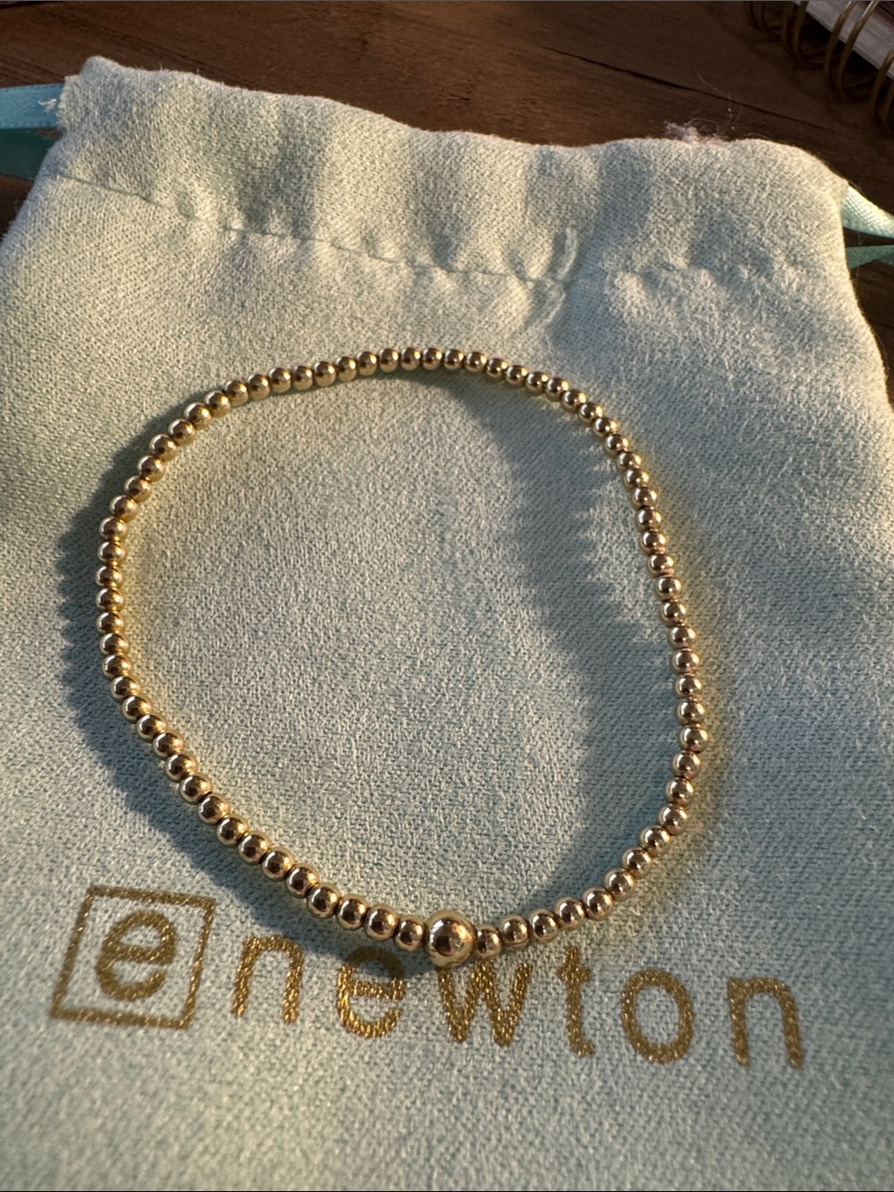 enewton gold bead bracelet 2.5mm
